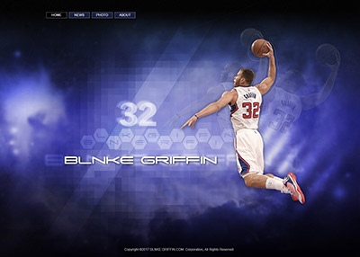 PS个性网站合成练习，非真实商业项目